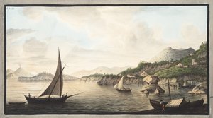 Uitzicht op een deel van het Eiland Ischia genaamd Lacco, Plaat XXXII, uit 